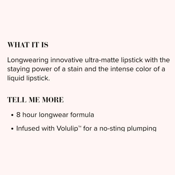 Too Faced Liquid Matte Lipstick -Stay the Night- No Sting Plump! - Picture 5 of 15